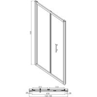 800mm Bathroom Bi Fold Shower Door Walk In Enclosure Framed 6mm Safety Glass