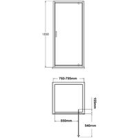 Modern 800mm Pivot Shower Door Enclosure 6mm Safety Glass Screen Panel Framed