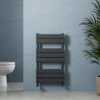 Galiflo Anthracite Flat Panel Heated Towel Rail Bathroom Radiator 800 x 400mm
