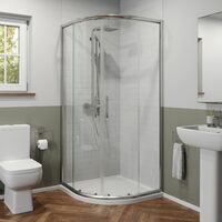 900x900mm Quadrant Shower Enclosure 6mm Glass Walk In Cubicle Framed Tray Waste