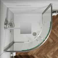 900x900mm Quadrant Shower Enclosure 6mm Glass Walk In Cubicle Framed Tray Waste