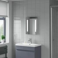 Bathroom LED Illuminated Mirror Mains Power Contemporary IP44 Rated 390x500mm