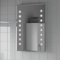 Bathroom LED Illuminated Mirror Mains Power Modern Demister IP44 Rated 500x700mm