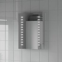 Bathroom LED Illuminated Mirror Modern Battery Power Luxury IP44 Rated 390x500mm