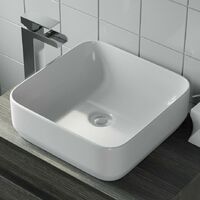 600mm Bathroom Vanity Unit Countertop Square Basin Charcoal Grey