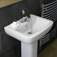 Modern Bathroom Suite 1500mm L Shaped Bath RH Screen Toilet Basin & Pedestal