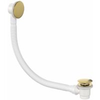 Bathroom Pop up Bath Tub Waste & Overflow Plug Brushed Brass Standard Modern