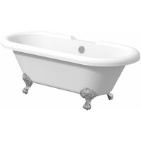 Traditional Oxford Freestanding Bath Double Ended Ball Feet 1800mm Acrylic White