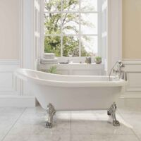 Traditional Buxton Freestanding Bath Single Ended Dragon Feet 1550 Acrylic White