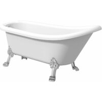 Traditional Buxton Freestanding Bath Single Ended Dragon Feet 1550 Acrylic White