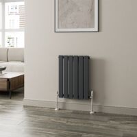 Anthracite Designer Radiator Vertical Horizontal Flat Panel 600 x 456mm Single Panel