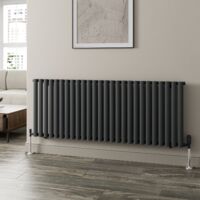Anthracite Oval Column Designer Radiator Vertical Horizontal 600 x 1560mm Single Panel