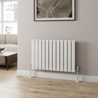 White Flat Panel Designer Radiator Vertical Horizontal 600 x 908mm Single Panel