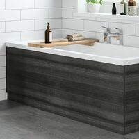 Modern Bathroom 1800 Front & 750 End Bath Panel Pack MFC Charcoal Grey Plinth