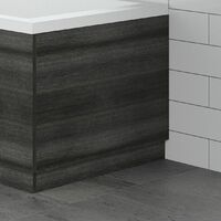 Modern Bathroom 1800 Front & 750 End Bath Panel Pack MFC Charcoal Grey Plinth