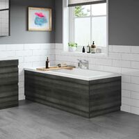 Modern Bathroom 1800 Front & 800 End Bath Panel Pack MFC Charcoal Grey Plinth