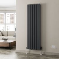 Anthracite Designer Radiator Vertical Horizontal Flat Panel 1800 x 532mm Double Panel
