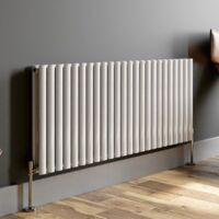 Designer Radiator Vertical White Oval Column Rads Single Panel 1800x600mm
