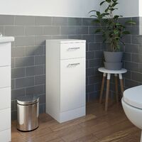 Bathroom Laundry Unit Cabinet White Gloss Soft Close Door Modern Furniture MDF