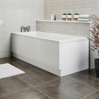 Modern Bath Panel Pack Set White Gloss Acrylic 1600 800 Bathroom