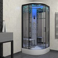 Insignia Steam Enclosure Quadrant Shower Cabin 1000x1000 Platinum Range Black