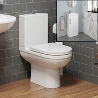Modern Toilet Sink Basin Cloakroom Ceramic Vanity Unit Bathroom Suite White