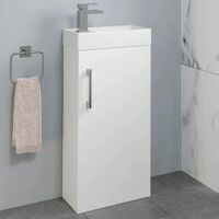 Modern Toilet Sink Basin Cloakroom Ceramic Vanity Unit Bathroom Suite White