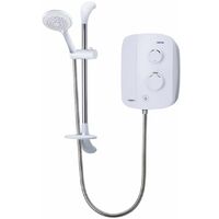 Triton Silent Thermostatic Electric Power Shower Bathroom White Chrome ...