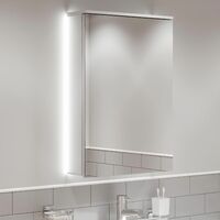 Bathroom LED Mirror Cabinet Cupboard Demister Pad Shaver Socket IP44 715 x 500mm