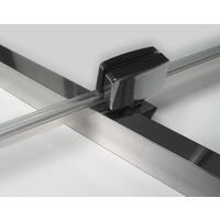 Coram Optima Cubicle Pivot Shower Door 800mm 6mm Safety Glass Chrome Enclosure