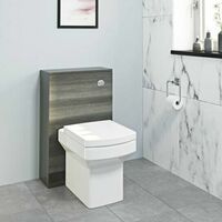 600mm Bathroom Vanity Unit Basin Concealed Cistern Square Toilet Charcoal Grey