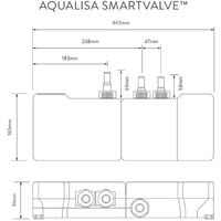 Aqualisa Optic Q Smart Shower Exposed Adjustable Head Fixed Ceiling Head Gravity