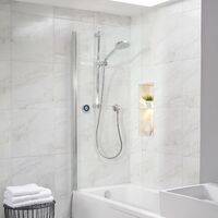Aqualisa Optic Q Smart Shower Concealed Adjustable Head Bath Filler Chrome