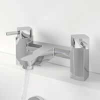 Bath Filler Chrome Spout Hot Basin Sink Lever Mixer Tap Mixer Taps Square Set