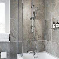 Bathroom Chrome Thermostatic Bath Shower Mixer Valve Single Head Wall Mounted