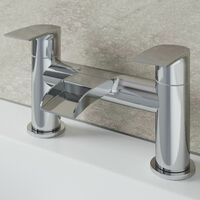 Waterfall Bathroom Mono Basin Sink Mixer Tap Modern Lever Handle Chrome