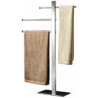 Bathroom Towel Rail Rack Holder Storage Freestanding Chrome Stainless Steel