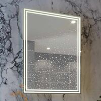 RAK Hermes LED Bathroom Mirror Demister Anti-fog Shaver Socket IP44 800 x 600mm