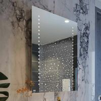 RAK Hestia LED Bathroom Mirror Demister Anti-Fog Shaver Socket IP44 800 x 600mm - Silver