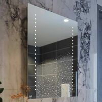 RAK Hestia LED Bathroom Mirror Demister Anti-Fog Shaver Socket IP44 700 x 500mm