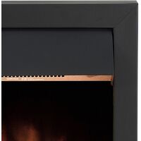 Adam Colorado Black Inset Electric Fire Coal Heater Heating Real Flame Effect