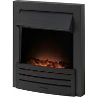 Adam Eclipse Black Inset Electric Fire Coal Heater Heating Real Flame Effect