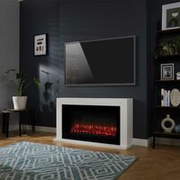 Suncrest Lumley Electric Fireplace Fire Heater Heating Real Log Effect Remote