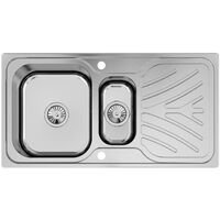Kohler Ease Inset Stainless Steel Kitchen Sink 1.5 Bowl Waste 950 x 500 mm