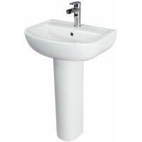 Bathroom Suite 1700 Single Ended Bath Close Coupled Toilet Basin Pedestal White