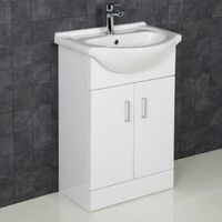 Bathroom Suite Bath 1500 Single Ended Straight Basin Sink Vanity Unit Toilet WC