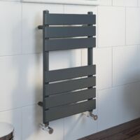 Modern Flat Panel Heated Towel Rail Radiator Anthracite 650x400 FREE Valves