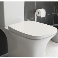 Premium Soft Close White Toilet Seat Top Fix Quick Release Hinges Bathroom