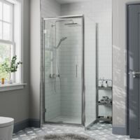 900x900mm Framed Hinged 8mm Shower Enclosure Door Side Panel Walk-In Tray Waste