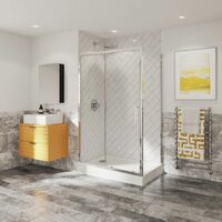 Coram Optima 6 Shower Enclosure Sliding Door Side Panel 1000x800 Shower Tray